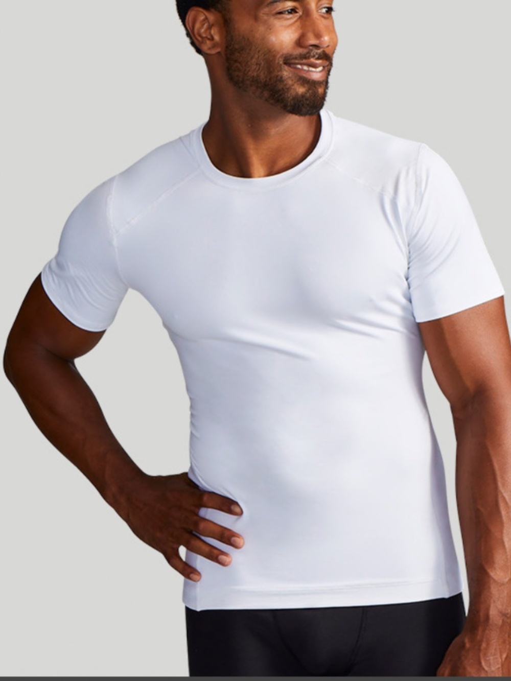 Brand New Tommie Copper Men's Lower Back Support Short Size Medium White